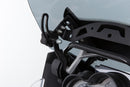 The windshield reinforcement on both sides stabilises the windshield and thus reduces turbulences caused by the airflow at high speeds