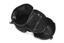 Multi-functional and compact bag can  either be attached to the luggage carrier of the passenger seat quickly and  simply
