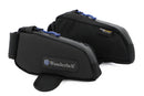 Two functional, cleverly arranged bags - designed specifically to fit the wind deflectors 