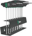 Wera Tools - 454/10 HF Set Imperial 2 Screwdriver set T-handle Hex-Plus screwdrivers with holding function, imperial