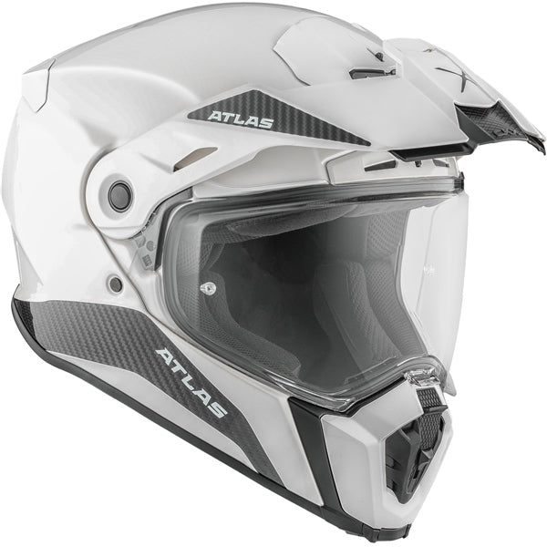 atlas motorcycle helmets forsale CKX Atlas Carbon White Helmet size Medium