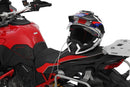 Simple and theft-proof fastening for up to two helmets