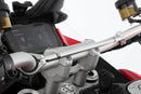 Silver-colored handlebar center strut made of aluminum