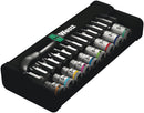 Wera Tools - 8100 SA 10 Zyklop Metal Ratchet Set with push-through square, 1/4" drive, imperial
