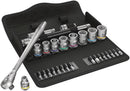 Wera Tools - 8100 SB 11 Zyklop Metal Ratchet Set with switch lever, 3/8" drive, imperial
