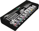 Wera Tools - 8100 SC 10 Zyklop Metal Ratchet Set with push-through square, 1/2" drive, imperial