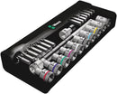 Wera Tools - 8100 SC 11 Zyklop Metal Ratchet Set with switch lever, 1/2" drive, imperial
