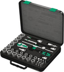 Wera Tools - 8100 SC 4 Zyklop Speed Ratchet Set, 1/2" drive, imperial