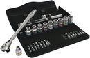Wera Tools - 8100 SC 8 Zyklop Metal Ratchet Set with switch lever, 1/2" drive, metric