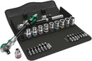 Wera Tools - 8100 SC 9 Zyklop Speed Ratchet Set, 1/2" drive, imperial