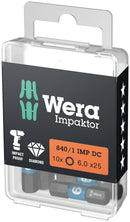 Wera Tools - 840/1 IMP DC Hex-Plus DIY Impaktor bits