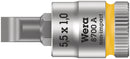 Wera Tools - 8700 A FL Slotted screws Zyklop bit socket, 1/4" drive