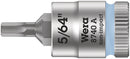 Wera Tools - 8740 A Zyklop bit socket, 1/4" drive