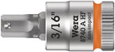 Wera Tools - 8740 A HF Zyklop bit socket with holding function, 1/4" drive