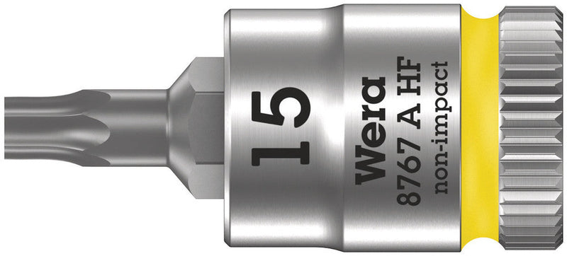 Wera Tools - 8767 A HF TORX® Zyklop bit socket with holding function, 1/4" drive
