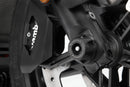 DoubleShock axle protection pads now also keep the front fork a safe distance from the asphalt and help prevent serious damage 