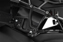Reliably protects pillion rider's legs and feet from swirling spray and road debris on rainy rides, increasing comfort