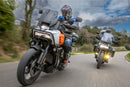 Solid all-round protection for the exposed ignition interruption switch on the side stand.