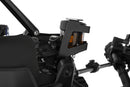 Discreetly integrated protective cover for the front brake fluid reservoir