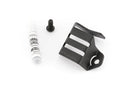 Discreetly integrated protective cover for the rear wheel brake fluid reservoir