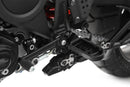 Lowering by 22 mm compared to the position of the original footrests