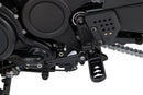Lowering by 22 mm compared to the position of the original footrests
