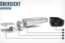 Our Vario footrest system is the ultimate solution when it comes to adjustable footrests. 