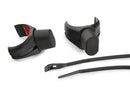 Limit and dampen the steering angle in the event of a fall, even before the standard steering stops are reached with full force