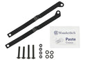 Safety plates secure the windshield and its support frame