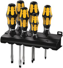 Wera Tools - 932 S/6 Screwdriver set Kraftform Wera: Chiseldriver and rack