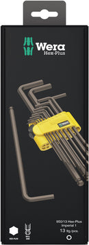 Wera Tools - 950/13 Hex-Plus Imperial 1 SB L-key set, imperial, BlackLaser
