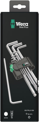 Wera Tools - 950/9 Hex-Plus 1 SB L-key set, metric, chrome-plated