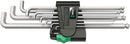 Wera Tools - 950/9 Hex-Plus 4 L-key set, metric, chrome-plated