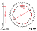 JT Sprockets - JT Steel Rear Sprocket 40T (530) - JTR763.40