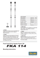 ÖHLINS -  Adventure Cartridge Kit for Yamaha Tenere T700 (FKA 114)