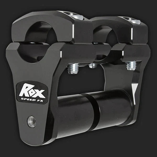 thumbnail image 2 of Rox Universal 2" Pivoting Handlebar Riser For 7/8" Bars – Raw Aluminum, Made In USA 2 of 5