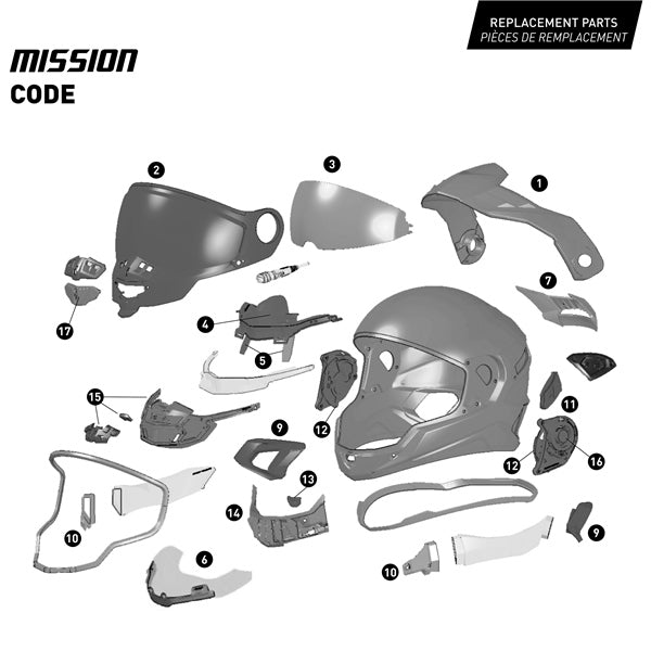 CKX-HELM MISSION EDL CODE CARB TUR MAT 2XL 516456 