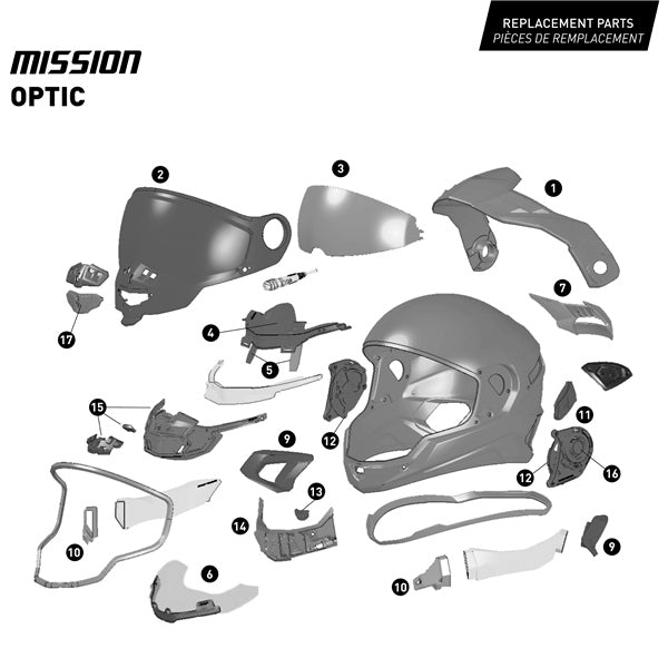 CKX-HELM MISSION EDL OPTIC TEAL MAT 3XL CKX 515467