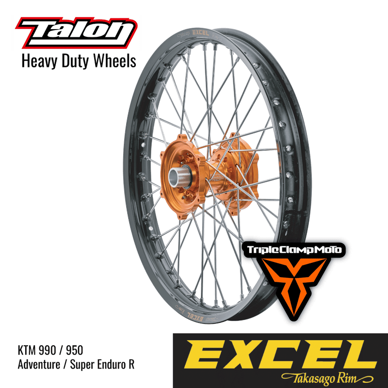 Talon - 21"x 1.85" Front Wheel for KTM 990 950 Adventure and Super Enduro R - EXCEL Takasago