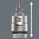 Wera Tools - 8755 A Pozidriv Zyklop bit socket, 1/4" drive
