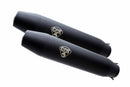 GPR Exhaust - Deeptone Black Cafè Racer Silencers without Link Pipe for Moto Guzzi V 35 TT SP Lario GT- Custom - 1982 to 1994