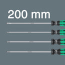 Wera Tools - 335/350/355/4 Screwdriver set Kraftform Plus Lasertip 200 mm-long blades