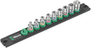 Wera Tools - Magnetic socket rail A Imperial 1 Zyklop socket set, 1/4" drive, imperial