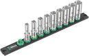 Wera Tools - Magnetic socket rail B Deep 1 socket set, 3/8" drive