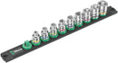 Wera Tools - Magnetic socket rail B Imperial 1 Zyklop socket set 3/8" drive, imperial