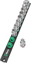 Wera Tools - Magnetic socket rail C Imperial 1 Zyklop socket set, 1/2" drive, imperial