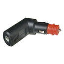 Touratech - Adjustable Dual USB Charger 12V/5V 2x2.5A for Cigarette Lighter & Accessory Socket