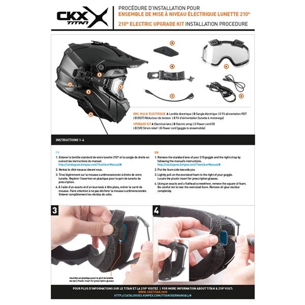 CKX - Electric 210° Heated Goggles Lens Upgrade Kit with Adjustable Vents