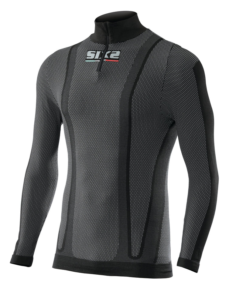 Sixs - Long Sleeve TurtleNeck Jersey With Zipper Carbon Underwear