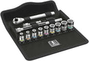 Wera Tools - 8100 Sa 12 Hf Zyklop Metal Ratchet Set Push-Through Square, 1/4" Drive, Holding Function - 05003756001